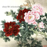 Chinese 100% real natural silk thread,su hand embroidery kits:peony flower 12"