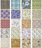 Ambesonne Pastel Floral Microfiber Fabric by The Yard for Arts and Crafts