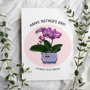 Orchid Plant Mother's Day Greeting Card