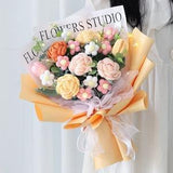 Handmade flowers bouquet, crochet flower bouquet, bouquet for friend, valentine??s day and mother day, handmade knitted Flowers