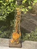 VTG Glass Leonard Creations Dried Flowers Cloche Terrarium Apothecary 15 1/2???