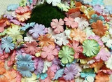 400 Pc. Petal Carnation Flowers Mulberry Paper Pastel Scrapbooking Card Crafts