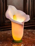 Pink & White Calla Lily Flower Accent Lamp