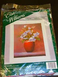 Vintage ELSA WILLIAMS Crewel Embroidery Kit RUBY LILY VASE 00349 14x18"
