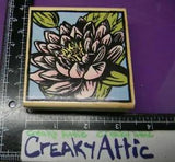 LOTUS BLOCK PRINT FLOWER WATERLILY LILY RUBBER STAMP STAMPEDE A2665HCREAKYATTTIC