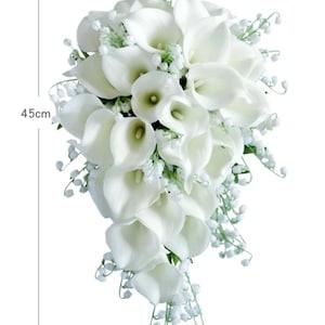 Wedding Bouquet Flowers White Calla For Bride, Decoration Flowers Wedding, Calla Flowers Artificial Bouquet, White Bouquet Flowers Bride
