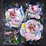 Rose Painting Original Art Impasto Flower Bouquet Wall Art Renoir Style Painting Roses Oil Artwork by Zhanna Vitkovska