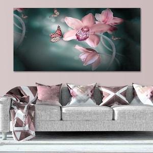 Orchid Canvas Art, Nature-Inspired Floral Wall Decor for Home, Blossom Print & Artwork, Perfect Gift for Nature Lovers, Butterfly Art Print