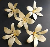 Paper Flowers 3-D Handcrafted 5 pcs Cream DIY Wedding Party Decor Craft Backdrop