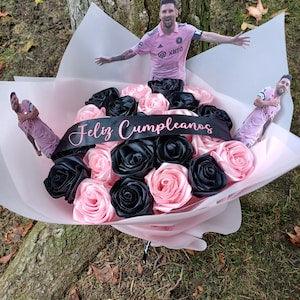 Messi Bouquet  eternal roses bouquet  birthday gift anniversary gift  ramo buchon ramo de messi