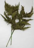 New Ashland 2 Faux Halloween Dried Look Fern Bush Stems Spray 25"
