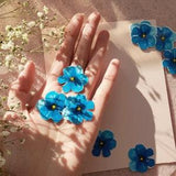 6 Tiny Blue Orchids Stickers, Flower Stickers, Mini Stickers, Sticker Pack, Orchids Stickers, Kawaii Phone Stickers