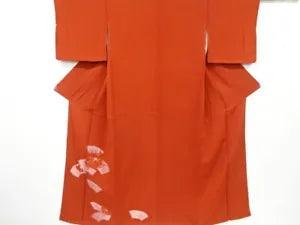 6903993: JAPANESE KIMONO / VINTAGE HOMONGI / EMBROIDERY / UME BLOSSOM & PEONY