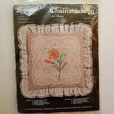 Charmin #35-76 Tiger Lily Embroidery Kit Pillow Chain Stitching 14" x 14" New