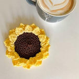 Sunflower coaster | sunflower plant mat | handmade crochet