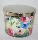 Magnolia Lily Scented 2 Wick Candle Flowered Jar 4X3