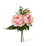 Elme Living 33cm Plastic Peony Sophia Bouquet Artifical Faux Flower Decor Pink