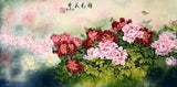 100% ORIENTAL ASIAN ART CHINESE FAMOUS FLORAL WATERCOLOR PAINTING-Peony flowers