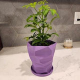 Solid Color Poly Tornado Planter | Unique 3D Printed Plant Holder for Tall Houseplants | Geometric Home Decor Accent in Stylish Colors