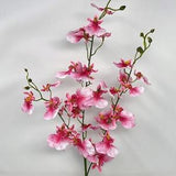 20" LG 3-stem PINK Oncidium ORCHID Soft Silk plant, Stone base