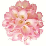 USA SELLER Blush Pink "real touch" 18 pcs artificial PU Calla Lily flowers 14 inches