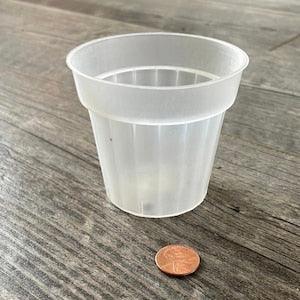 3??? round sturdy translucent orchid pot, Clear plastic pot, Plastic flower pot for orchids, Clear seedling orchid pot, small plastic pot