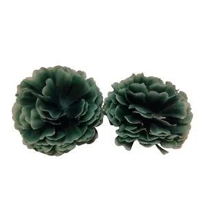 Teal Flower Pin Fabric Brooch Hair Clip Lapel Accent Carnation 3 inch Lot 2