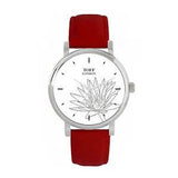 Toff London TLWS-46479 Ladies Grey Water Lilies Flower Watch
