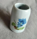 Miniature Beer Stein Mug Blue Snow Flower Lily Collectable 1.75" T x 1.25" W