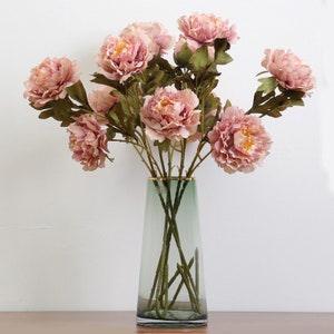 Artificial Peony Spray with Bud, Wedding Flower Decor, Vintage Floral Ornament, Bridal Bouquet Filler, Dining Table Centerpiece, for Outdoor