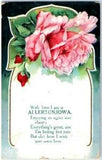Vintage Greetings Postcard - Allerton, Iowa Peony Flowers Posted