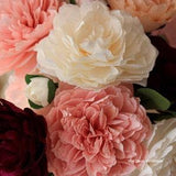 Crepe paper flowers peony, Paper flowers bouquet, Custom paper flowers set