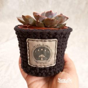 Mini plant cozy, succulent plant cover, Mini plant basket