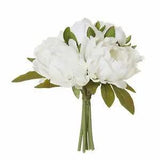 Rogue Peony Bouquet White 23cm