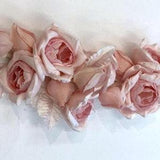 Silk Fabric Flower Corsage Sash, Dusty Pink Rose, Large Floral Wedding Dress Embellishment, Millinery Accessory, Bridal Brooch Pin
