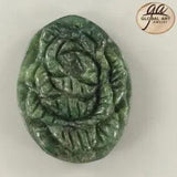 BI21526# Hand Carved Peony Flower Indian Agate Pendant Bead Gemstone