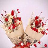 Petite Mini Christmas Dried Flower Bouquet, Natural Everlasting Dry Flowers, Holiday Season Flower Arrangement, Christmas 2022, Cute Present