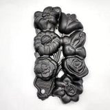 John Wright Flowers Cast Iron Cake Mold Rose Carnation Daisy Baking Pan 1991 VTG