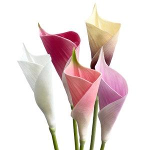 Set of 3 Artificial Calla lily Stems 25 inch Tall