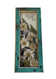Vintage Framed Dried Pressed Flowers Lewis & Clark Ox Eye Daisy
