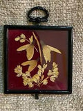 Vintage image framed pressed flowers snowdrops floral craft Joan Barlow