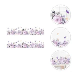 Purple Peony Flower Wall Stickers for Nursery or Kitchen
