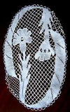 Anique Italian lace Doily Point de Venice handmade carnations flower needlework