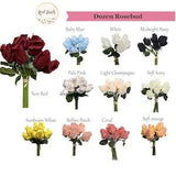 1Dozen -Rose bundle real touch rosebud flexible stem DIY bouquet corsage boutonniere