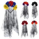 Simulated Peony Flower Mesh Gauze Hairband Cosplay Hair Accessories Gothic DIY