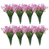 Artificial Flower Heads, Plastic Mini Peony Hydrangea Purple Red Faux 24Pcs