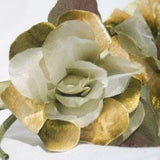 Trio of velvet antique roses,vintage 50s,vintage floral festoon,millinery trims,floral art-craft,velvet green antique roses,hat trim garnish