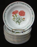 Domestications Birth Month Flower Rimmed Soup Bowls YOUR CHOICE
