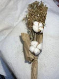 Dried Faux Floral Arrangement Bouquet Hand Wrapped