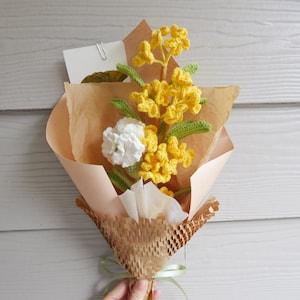Crochet Flowers Bouquet Handmade, Finished Product, Rose,Orchid,Olive for Anniversary,Birthday, girlfriend mother mom day knit forever gift